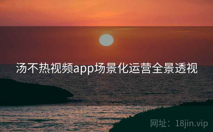 汤不热视频app场景化运营全景透视