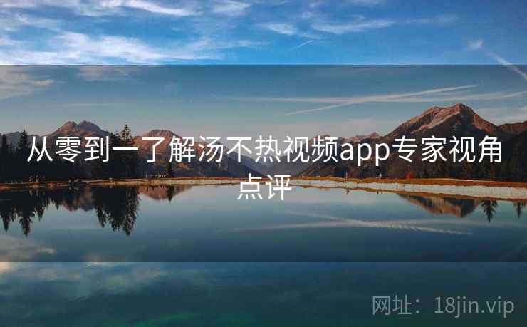 从零到一了解汤不热视频app专家视角点评