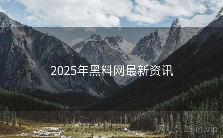 2025年黑料网最新资讯